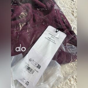 ALO Yoga Burgundy Ribbed Prosper Tank